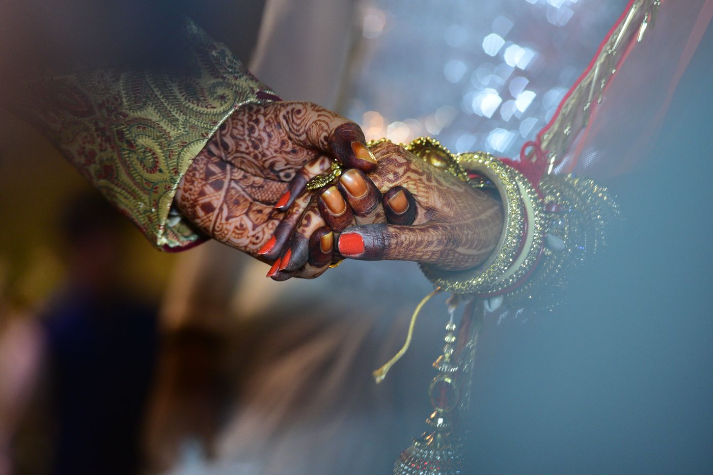 Indian wedding mandap with plant decor